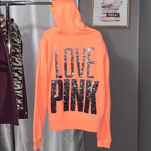 Victoria’s Secret Pink RARE Ombré Orange Hoodie